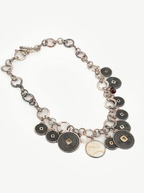 John Hardy Sterling Silver Dangling-Coin Chain Necklace